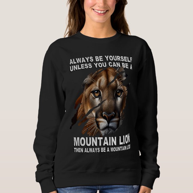 Claws Scratch Ripping Cougar Mountain Lion Sweatshirt (Vorderseite)