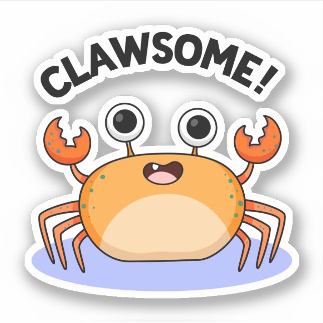 Clawsome Funny Phantastisch Crab Pub Aufkleber (Vorderseite)