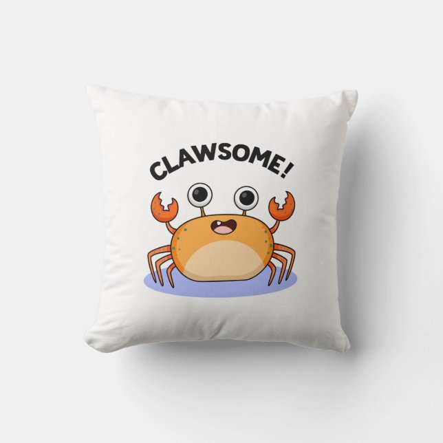 Clawsome Funny Phantastisch Crab Pub Kissen (Vorderseite)