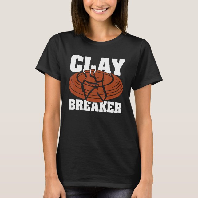 Clay Breaker Tontaube Shooting Sport Ziel Cla T-Shirt (Vorderseite)