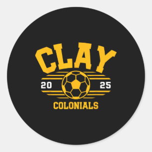 Clay Colonials Fußballrechnung 2025 Runder Aufkleber