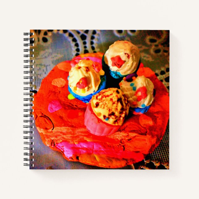 Clay Cupcakes Notizbuch (Vorderseite)
