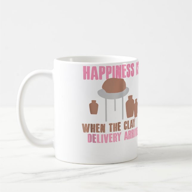 Clay Delivery Happiness Pottery Design Kaffeetasse (Links)