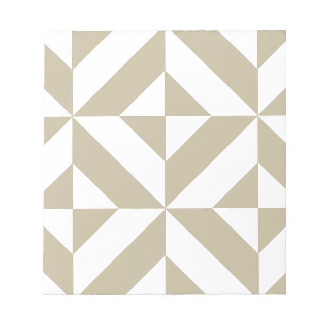 Clay Geometric Deko Cube Pattern Notizblock (Vorderseite)