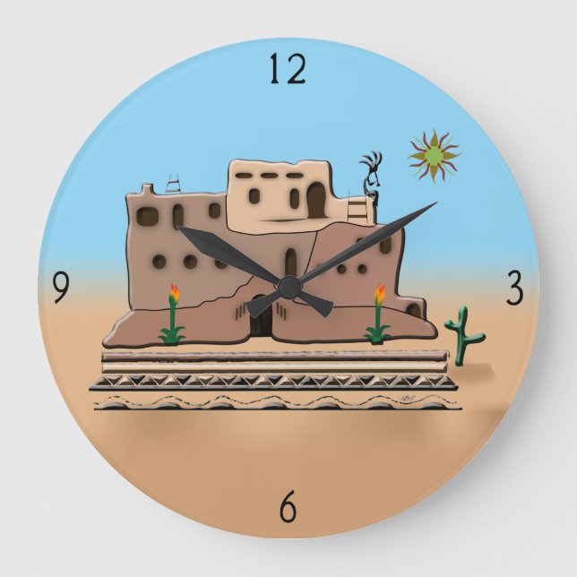 Clay House Large Clock Große Wanduhr (Vorderseite)