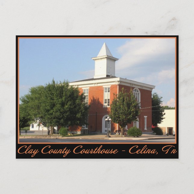 Clay Landkreis Courthouse - Celina, TN Postkarte (Vorderseite)
