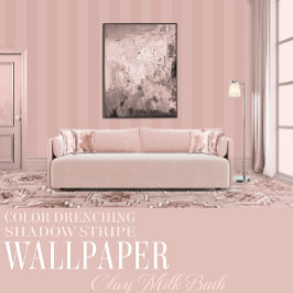 Clay Milk Bath Sechs Zoll Schattenstreifen Tapete
