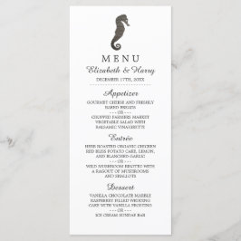 Clay Seahorse Beach Wedding Menu