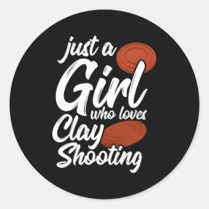 Clay Shooting Trap Shooter-Trap Runder Aufkleber