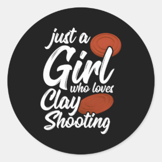 Clay Shooting Trap Shooter-Trap Runder Aufkleber