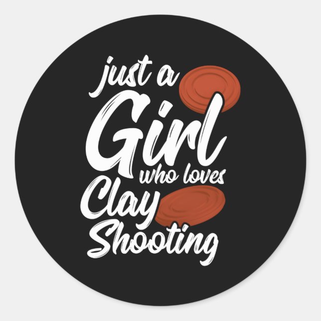 Clay Shooting Trap Shooter-Trap Runder Aufkleber (Vorderseite)