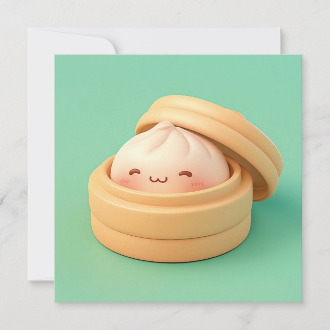 Clay Steamed Dumpling in Steamer Basket Postcard (Vorderseite)