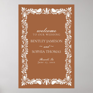 Clay Talavera Tile Spanish Fiesta Wedding Willkomm Poster