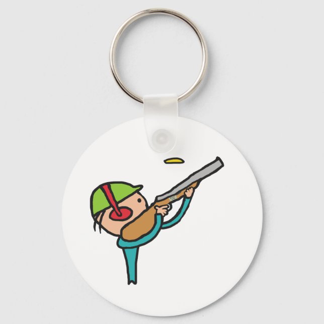 Clay-Tauben-Trap Shooting Schlüsselanhänger (Vorderseite)