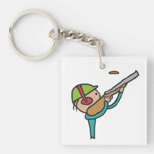 Clay-Tauben-Trap Shooting Schlüsselanhänger