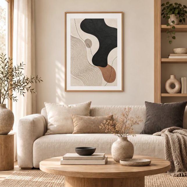 Clay Tide | Minimal Abstract Plaster Art Print Poster (Von Creator hochgeladen)