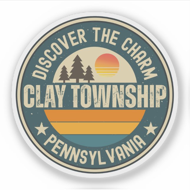Clay Township, Pennsylvania Aufkleber (Vorderseite)