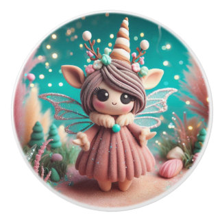 Clay Unicorn Angel Keramikknauf