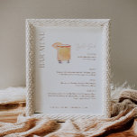 CLAY Wedding Bar Menu, Signature Drink Sign Poster<br><div class="desc">Clay Collection - eine Mischung aus böhmischen und modernen Schriftart,  inspiriert durch die mystische Wüstenfarbe. Eine einzigartige Mischung aus warmen Erdfarben und sauberen Designs verleihen dem Ganzen ein Gefühl von roher Eleganz.</div>