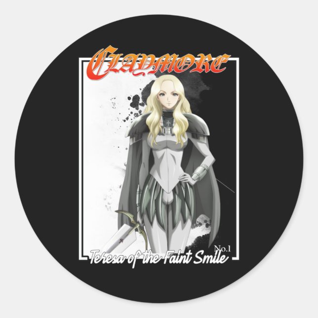 Claymore - Teresa of the Faint Smile Runder Aufkleber (Vorderseite)