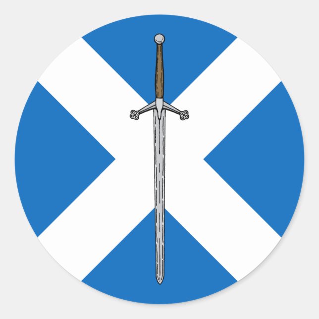 Claymore und Salreifen Runder Aufkleber (Vorderseite)