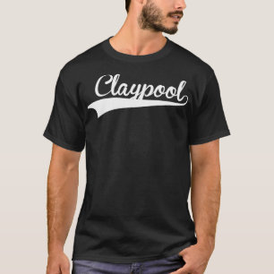 CLAYPOOL Baseball Vintag Retro Schriftart T-Shirt