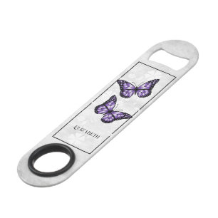 Clé de barre personnalisée du papillon pourpre