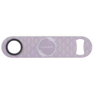 Clé de barre personnalisée Lavender Elegant Damask