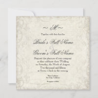 Clé de mon coeur, Doves Swirl Mariage Invitation