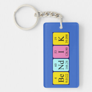 Clé de nom de table périodique Bendik