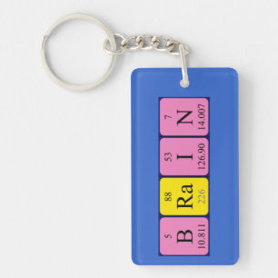 Clé de nom de table périodique du cerveau
