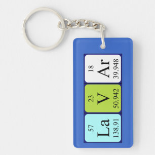 Clé de nom de table périodique Lavar