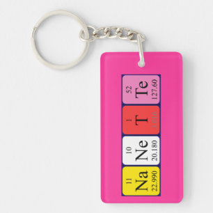 Clé de nom de table périodique Nanette