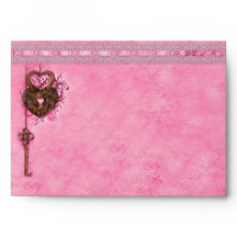 Clé de serrure du coeur romantique Faux Dentelle r
