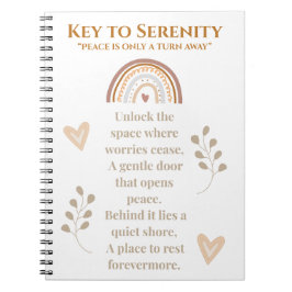 Clé du journal de sérénité | Carnet inspirant