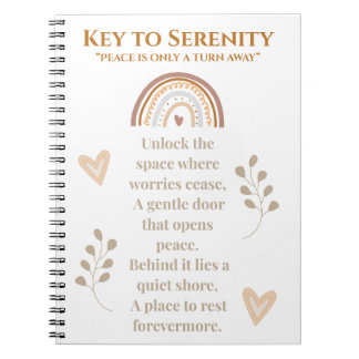 Clé du journal de sérénité | Carnet inspirant