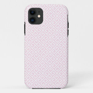 Clé grecque rose et blanche Motif iPhone 5 Coque