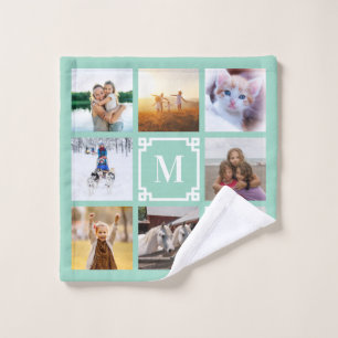 Clé grecque Turquoise légère Monogramme 8 Collage