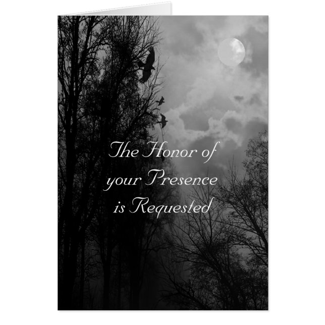 Clé hantée avec Invitation personnalisée Mariage R (Devant)