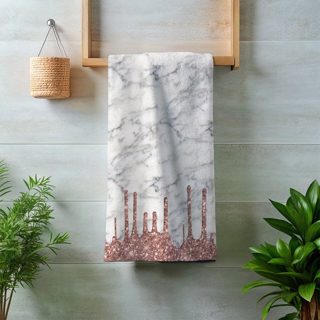 Clé Marbre noir blanc Rose Gold Parties scintillan (Créateur téléchargé)