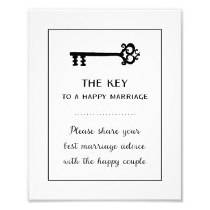 Clé Pour Un Mariage De Mariage Heureux Signe Photo