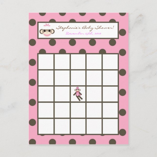 Clé rose de poche de la carte de bingo (Devant)