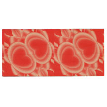 Coeurs rouges en miroir