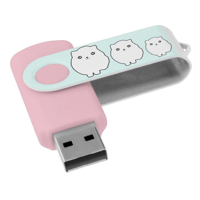 Clé USB Cuisine kawaii chien/chat animal de compagnie blan