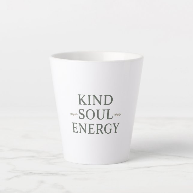Clean and Simple "Kind Soul Energy" Milchtasse (Vorderseite)