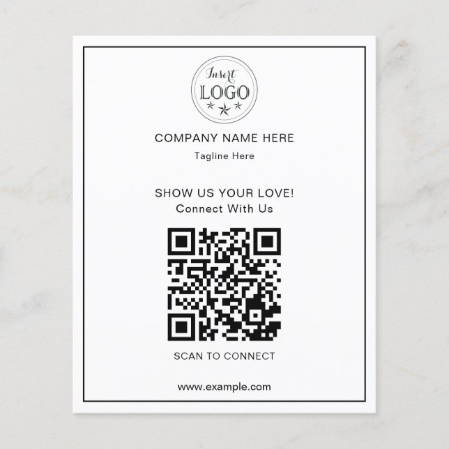 Clean and Simple QR Code Business Flyer for Client (Vorne)