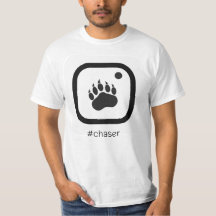 Clean B&W Bear Chaser T - Shirt