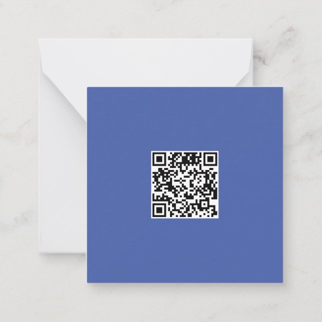Clean Blue Corporate QR-Code Mitteilungskarte (Rückseite)