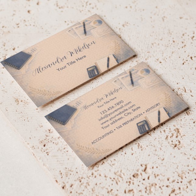 Clean Bookkeeping Office Branding Visitenkarte (Von Creator hochgeladen)