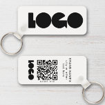 Clean Business Logo und QR-Code, horizontaler Firm Schlüsselanhänger<br><div class="desc">Personalisierte,  leicht und wasserdicht gestaltete Logo-Schlüsselanhänger mit minimalem Design. Fügen Sie Ihre URL hinzu,  um QR-Code,  Logo und Text zu erstellen.</div>